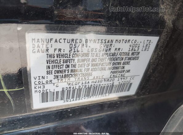 3N1AB8CV3RY353665 2024 NISSAN SENTRA Black Vista del compartimento del motor