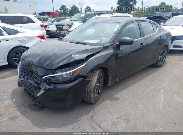 3N1AB8CV3SY261235 2025 NISSAN SENTRA Black Առջևի ձախ երեք քառորդ տեսարան
