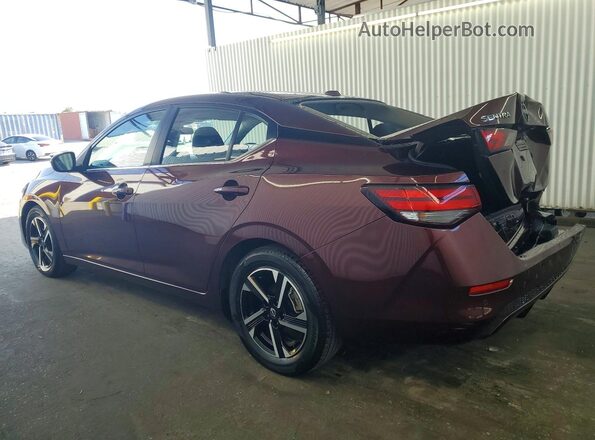3N1AB8CV3SY270940 2025 NISSAN SENTRA Burgundy უკანა მარცხენა