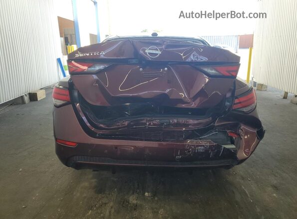 3N1AB8CV3SY270940 2025 NISSAN SENTRA Burgundy VIN კოდის სტიკერის ხედი