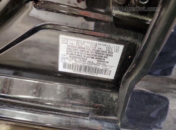 3N1AB8CV3SY285678 2025 NISSAN SENTRA Black Widok naklejki z numerem VIN