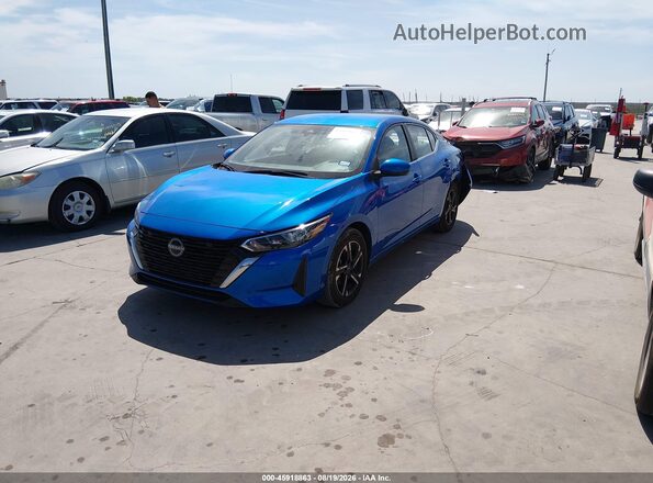 3N1AB8CV3SY301927 2025 NISSAN SENTRA Blue Vista tres cuartos delantera izquierda
