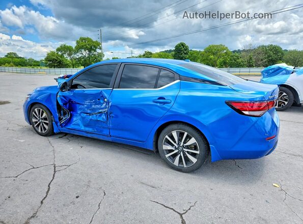 3N1AB8CV4LY232148 2020 NISSAN SENTRA Blue Հետևի ձախ