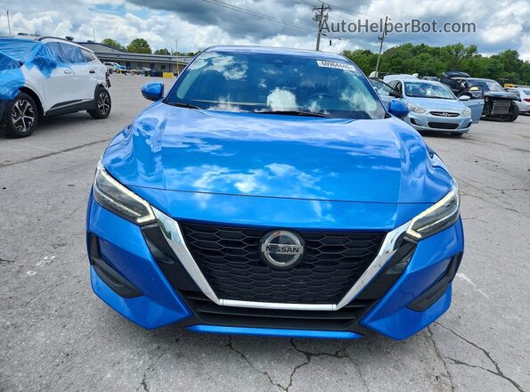 3N1AB8CV4LY232148 2020 NISSAN SENTRA Blue Դիմացի տեսք