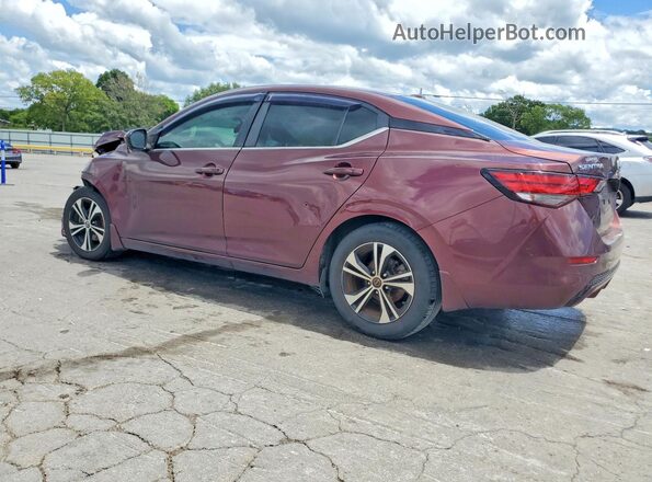 3N1AB8CV4MY211284 2021 NISSAN SENTRA Maroon Trasero izquierdo