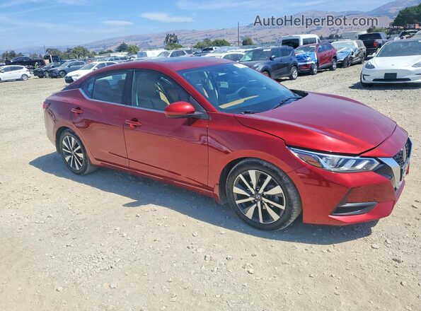 3N1AB8CV4MY217974 2021 NISSAN SENTRA Red Delantero derecho