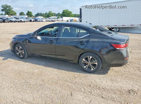 3N1AB8CV4MY256158 2021 NISSAN SENTRA Черный Задняя левая четверть