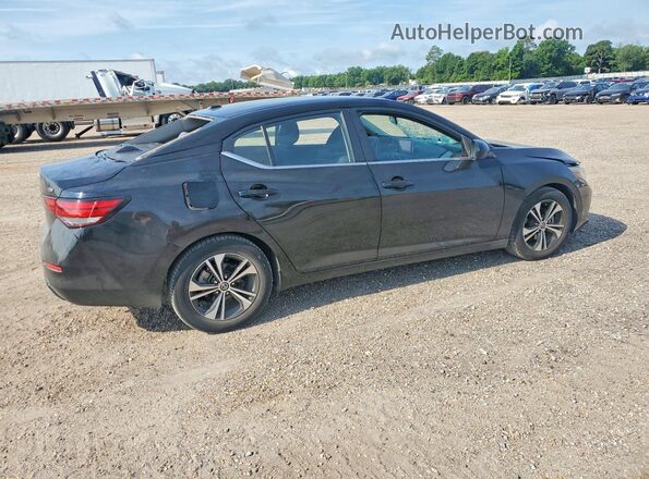3N1AB8CV4MY256158 2021 NISSAN SENTRA Черный Задняя правая четверть
