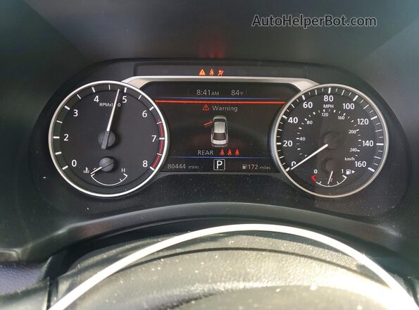 3N1AB8CV4MY256158 2021 NISSAN SENTRA Черный Вид щитка приборов