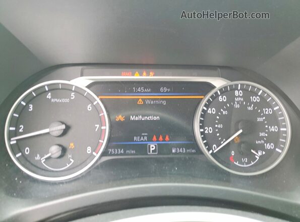 3N1AB8CV4MY275079 2021 NISSAN SENTRA Белый Вид щитка приборов