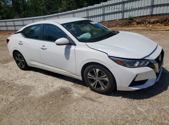 3N1AB8CV4MY276507 2021 NISSAN SENTRA Белый Передняя правая четверть
