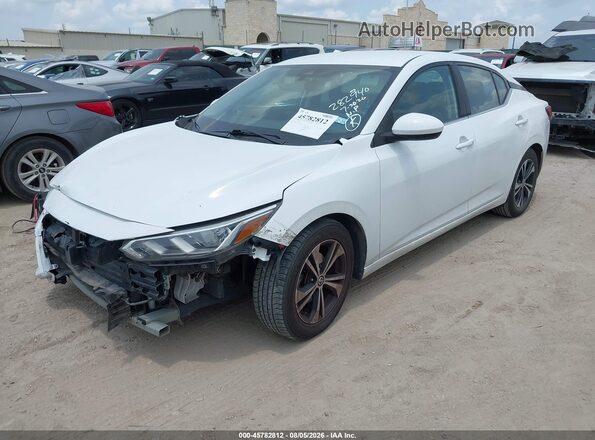 3N1AB8CV4MY282940 2021 NISSAN SENTRA Белый Передняя левая четверть