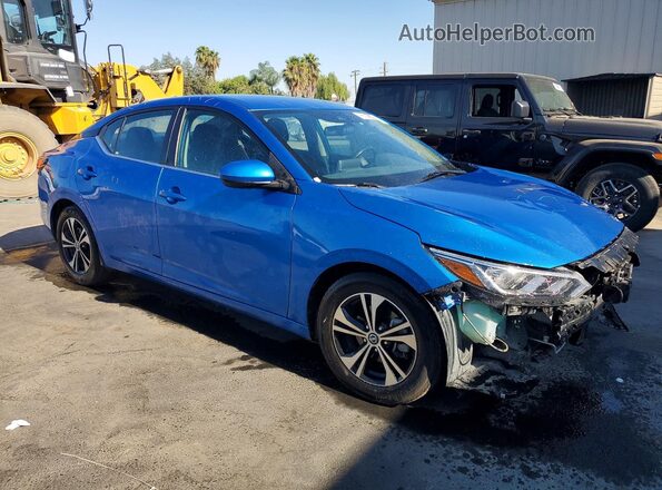 3N1AB8CV4PY228025 2023 NISSAN SENTRA Blue Delantero derecho
