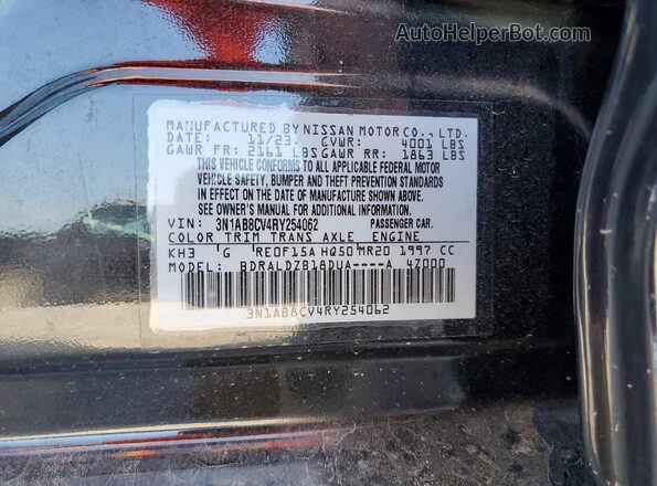 3N1AB8CV4RY254062 2024 NISSAN SENTRA Black Вид підкапотного простору