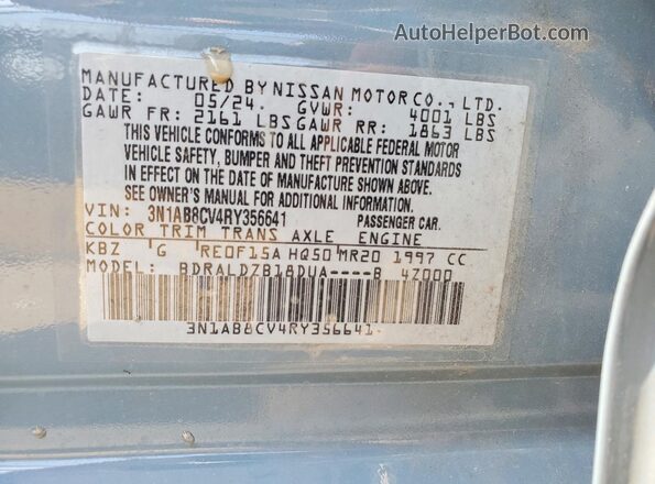 3N1AB8CV4RY356641 2024 NISSAN SENTRA Gray Engine compartment view