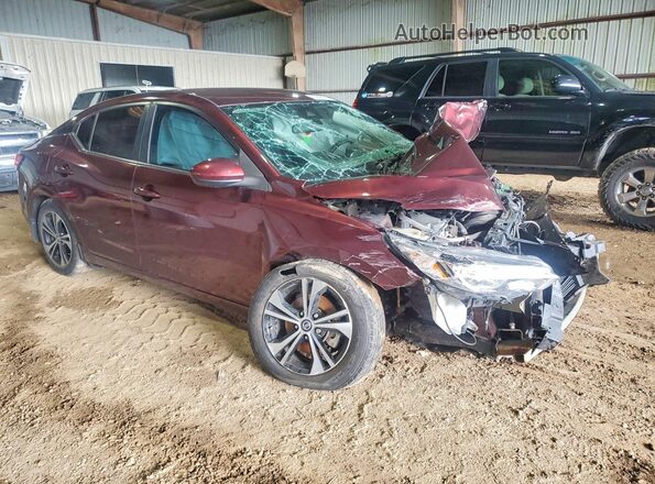 3N1AB8CV5MY222357 2021 NISSAN SENTRA Красный Передняя правая четверть