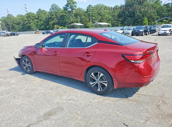 3N1AB8CV5MY277097 2021 NISSAN SENTRA Burgundy Rear left