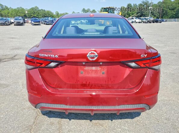 3N1AB8CV5MY277097 2021 NISSAN SENTRA Burgundy Rear view