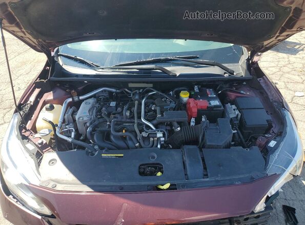 3N1AB8CV5MY319218 2021 NISSAN SENTRA Темно-бордовый Вид задней части салона
