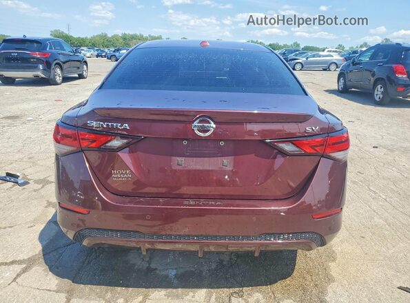 3N1AB8CV5MY319218 2021 NISSAN SENTRA Темно-бордовый Вид сзади