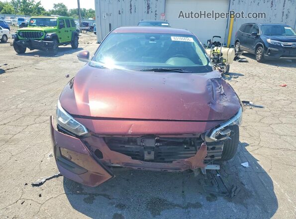 3N1AB8CV5MY319218 2021 NISSAN SENTRA Темно-бордовый Вид спереди