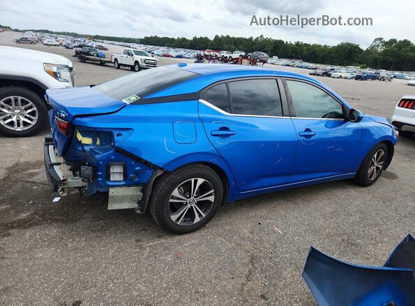 3N1AB8CV5NY276100 2022 NISSAN SENTRA Blue Rear right
