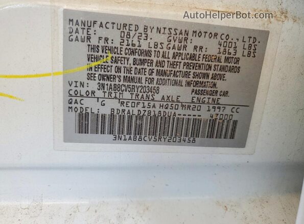3N1AB8CV5RY203458 2024 NISSAN SENTRA White Вид підкапотного простору