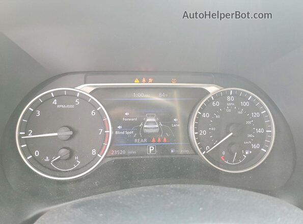 3N1AB8CV5RY301888 2024 NISSAN SENTRA Maroon Instrument cluster view