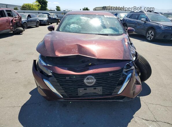 3N1AB8CV5SY261110 2025 NISSAN SENTRA Burgundy წინა ხედი