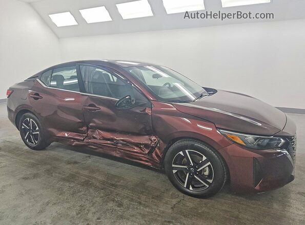 3N1AB8CV5SY288176 2025 NISSAN SENTRA Burgundy Przód prawy