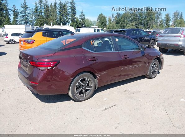 3N1AB8CV5SY352815 2025 NISSAN SENTRA Burgundy Trasero derecho