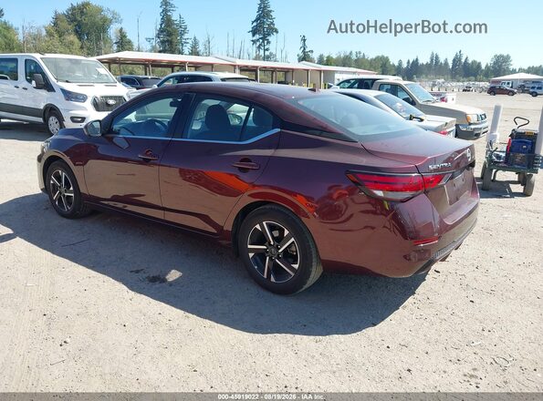 3N1AB8CV5SY352815 2025 NISSAN SENTRA Burgundy Trasero izquierdo