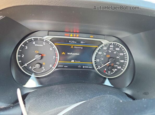 3N1AB8CV5SY356783 2025 NISSAN SENTRA White Instrument cluster view
