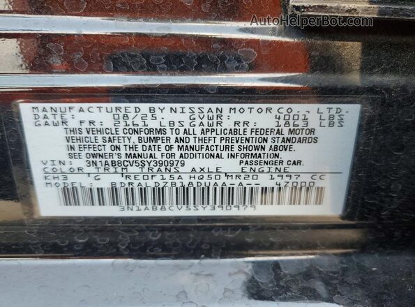 3N1AB8CV5SY390979 2025 NISSAN SENTRA Black Vista del compartimento del motor