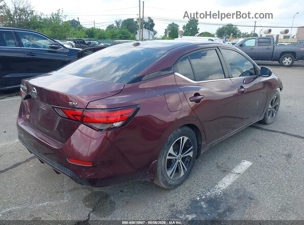 3N1AB8CV6LY285191 2020 NISSAN SENTRA Burgundy Rear right