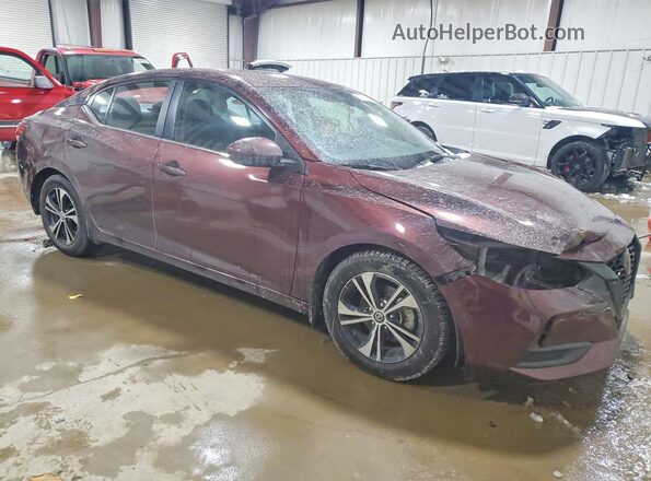3N1AB8CV6MY210802 2021 NISSAN SENTRA Burgundy Front right