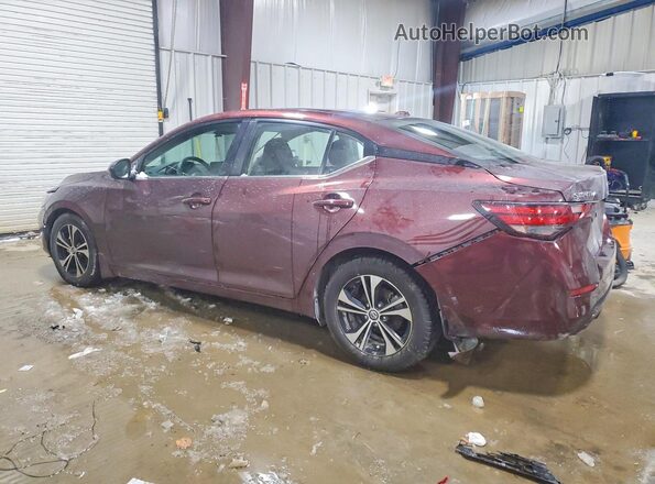 3N1AB8CV6MY210802 2021 NISSAN SENTRA Burgundy Rear left