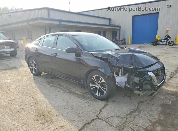 3N1AB8CV6MY214123 2021 NISSAN SENTRA Black Delantero derecho