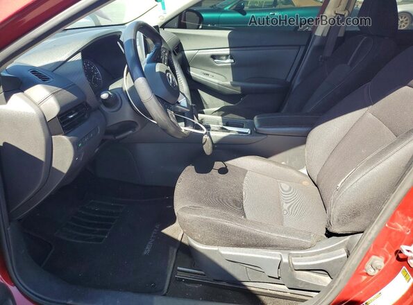 3N1AB8CV6MY245288 2021 NISSAN SENTRA Красный Вид салона спереди