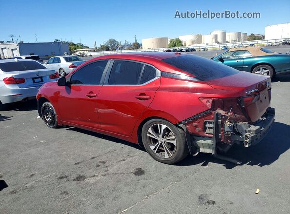 3N1AB8CV6MY245288 2021 NISSAN SENTRA Красный Задняя левая четверть