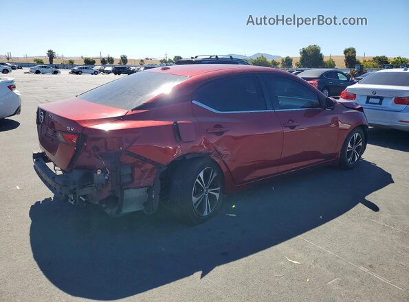 3N1AB8CV6MY245288 2021 NISSAN SENTRA Красный Задняя правая четверть