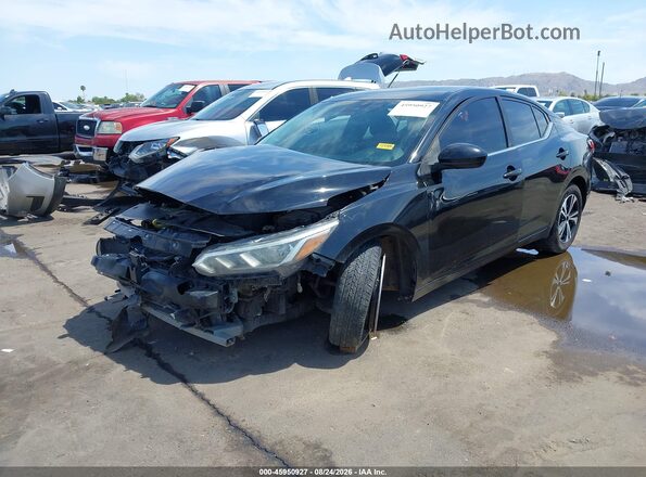 3N1AB8CV6MY247509 2021 NISSAN SENTRA Black Առջևի ձախ երեք քառորդ տեսարան