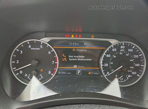 3N1AB8CV6MY307191 2021 NISSAN SENTRA Black Instrument cluster view