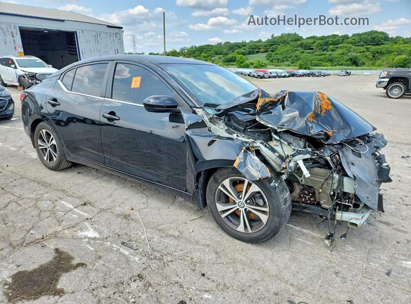 3N1AB8CV6NY266689 2022 NISSAN SENTRA Черный Передняя правая четверть