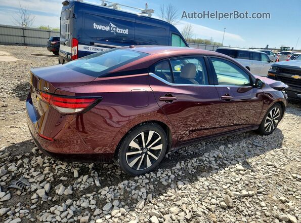 3N1AB8CV6PY245683 2023 NISSAN SENTRA Бордовый Задняя правая четверть