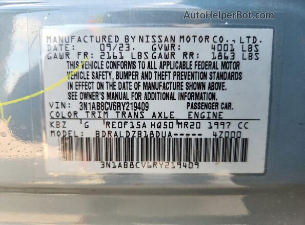 3N1AB8CV6RY219409 2024 NISSAN SENTRA Gray Engine compartment view