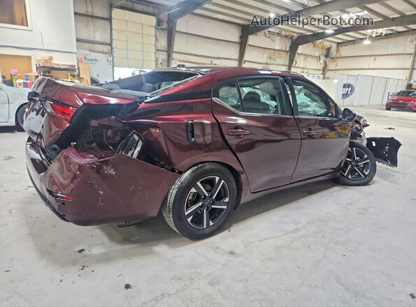 3N1AB8CV6SY362043 2025 NISSAN SENTRA Burgundy Trasero derecho