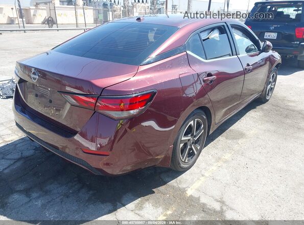 3N1AB8CV6SY411905 2025 NISSAN SENTRA Burgundy Trasero derecho