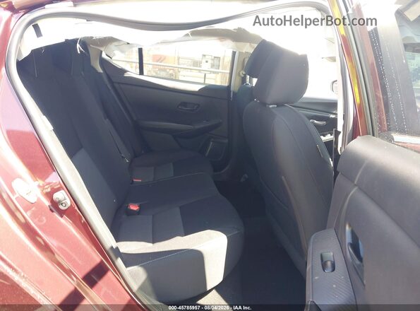 3N1AB8CV6SY411905 2025 NISSAN SENTRA Burgundy Vista de la etiqueta del VIN