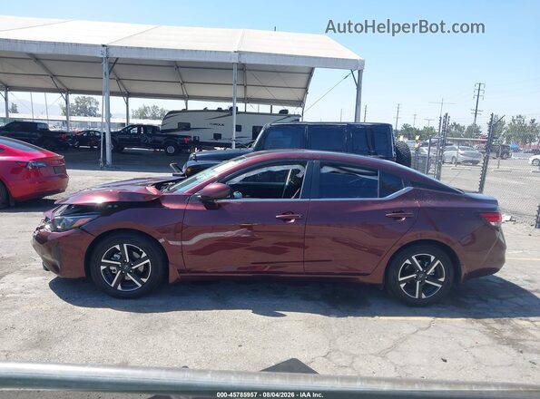 3N1AB8CV6SY411905 2025 NISSAN SENTRA Burgundy Vista interior de 360 grados